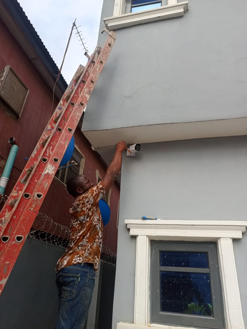 CCTV Camera Mounted