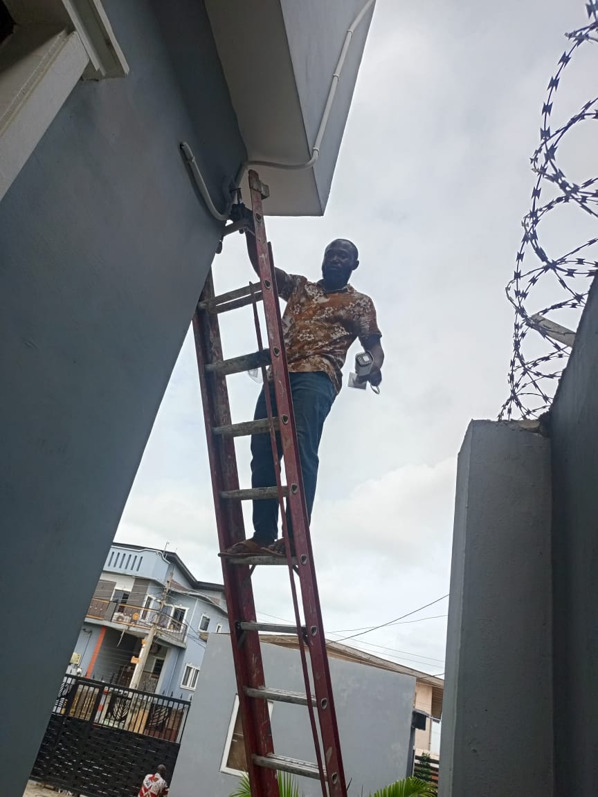 CCTV Camera Mounted