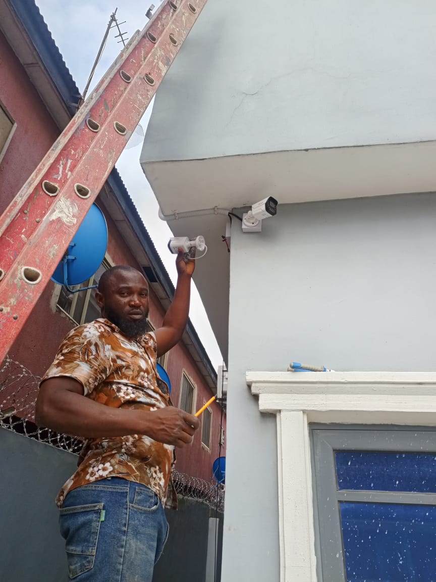 CCTV Camera Mounted